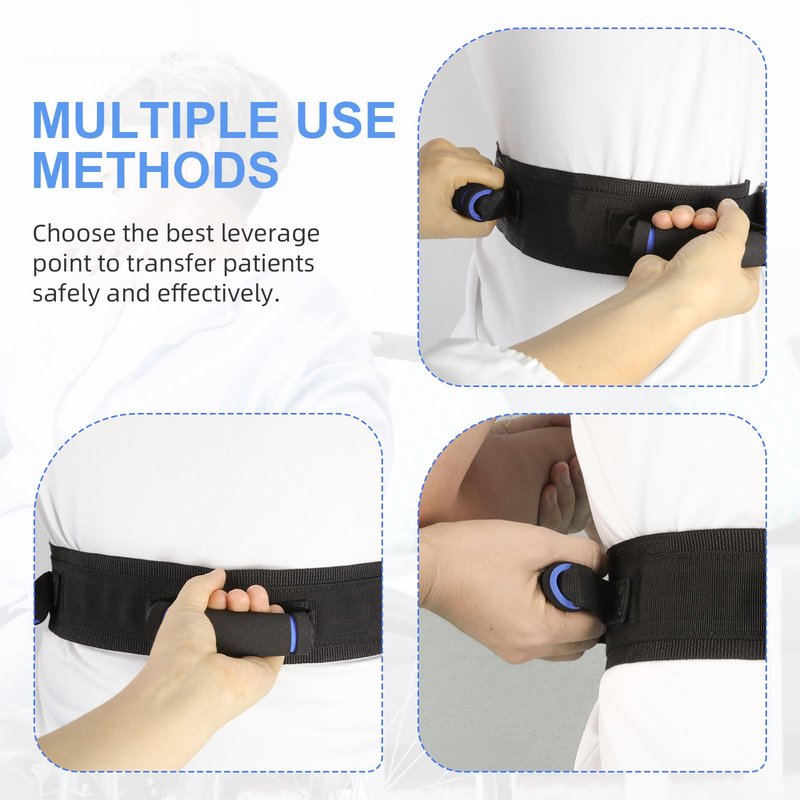 Gait Belt, Gait Belts for Seniors, Gait Belt with Handles, Gate Belts Medical for Elderly, Transfer Belt with Quick Release Buckle, Lift Belt for Physical Therapy, Safety Walking Belt for Elderly