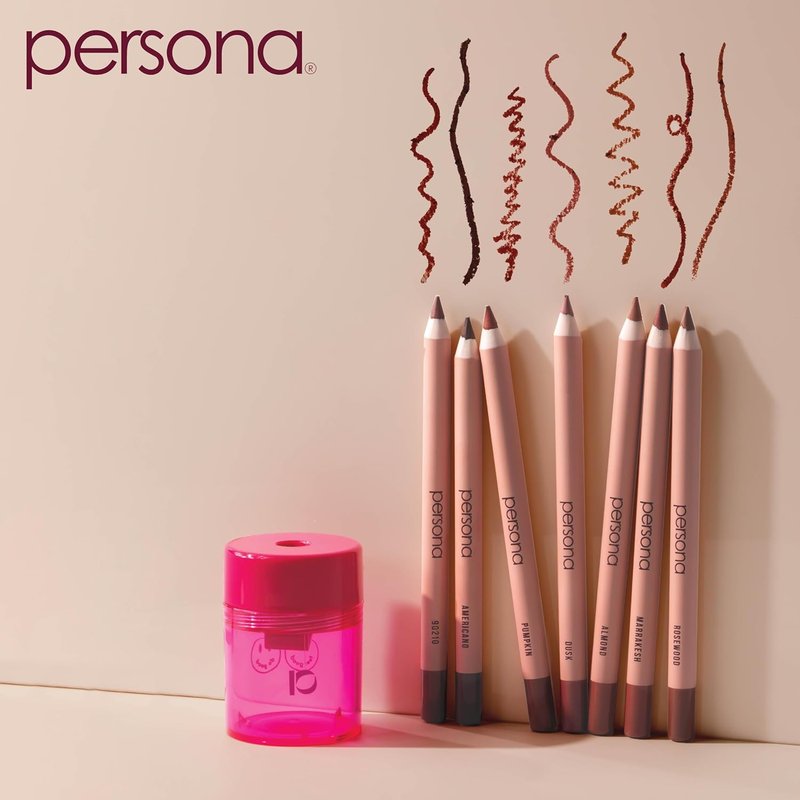 PERSONA Americano Lip Liner Pencil - Creamy Long-Wear Matte with Jojoba Oil | Defines & Contours Lips | Vegan & Cruelty-Free
