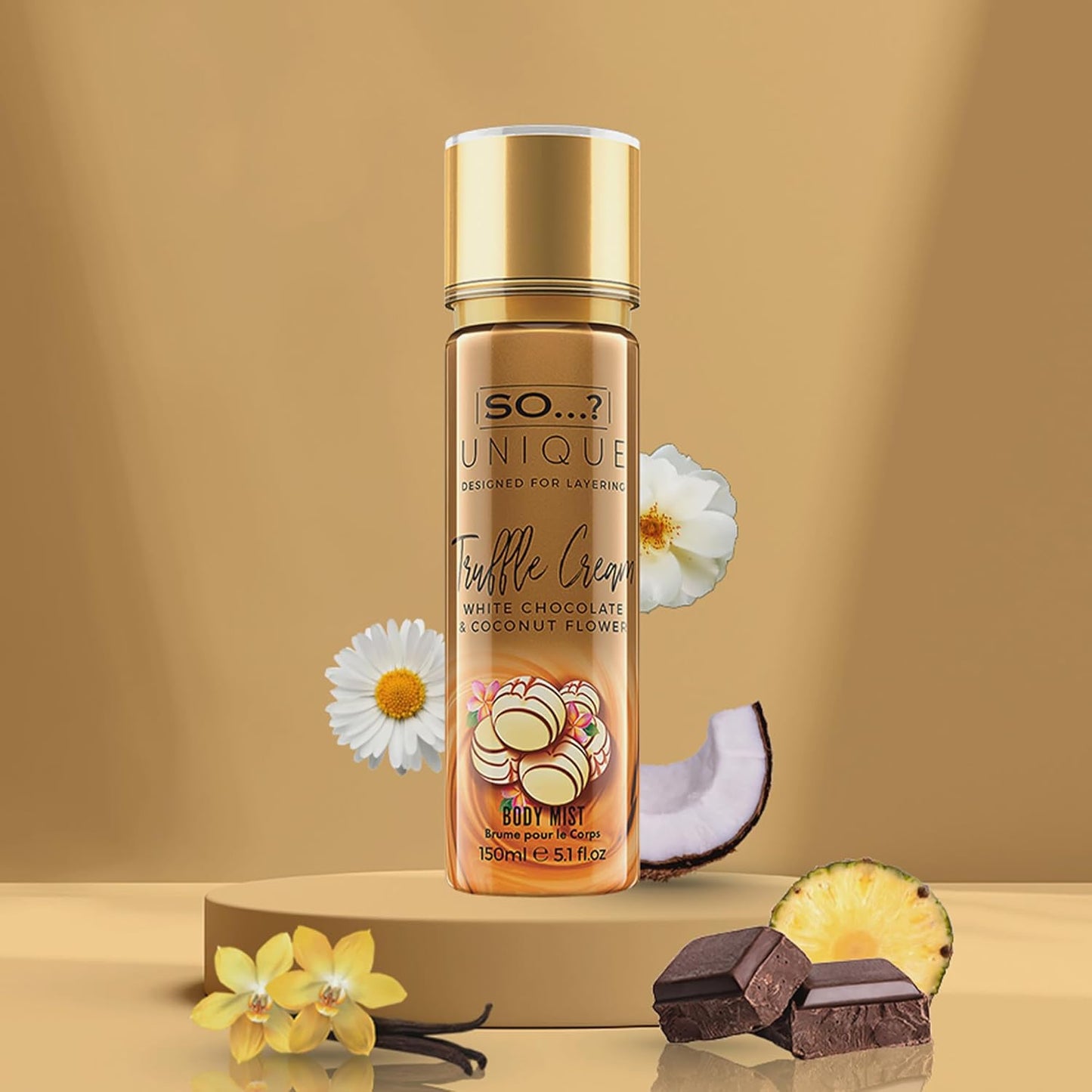 So...? Truffle Cream Body Mist - Vanilla Gourmand Perfume for Women | Cruelty-Free 5.1 oz