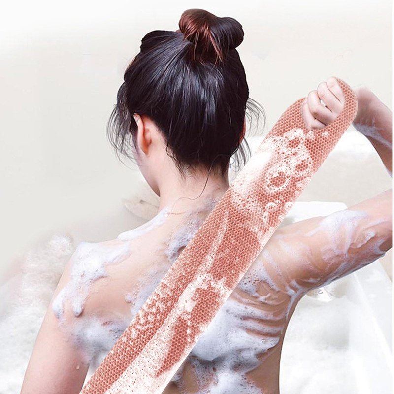 Honeycomb Exfoliating Bath Scrubber Mitt - Microfiber for Enhanced Blood Circulation & Soft, Smooth Skin - Exfoliating Shower Mitt Sponges for All Skin Types (Pink - Washcloth)