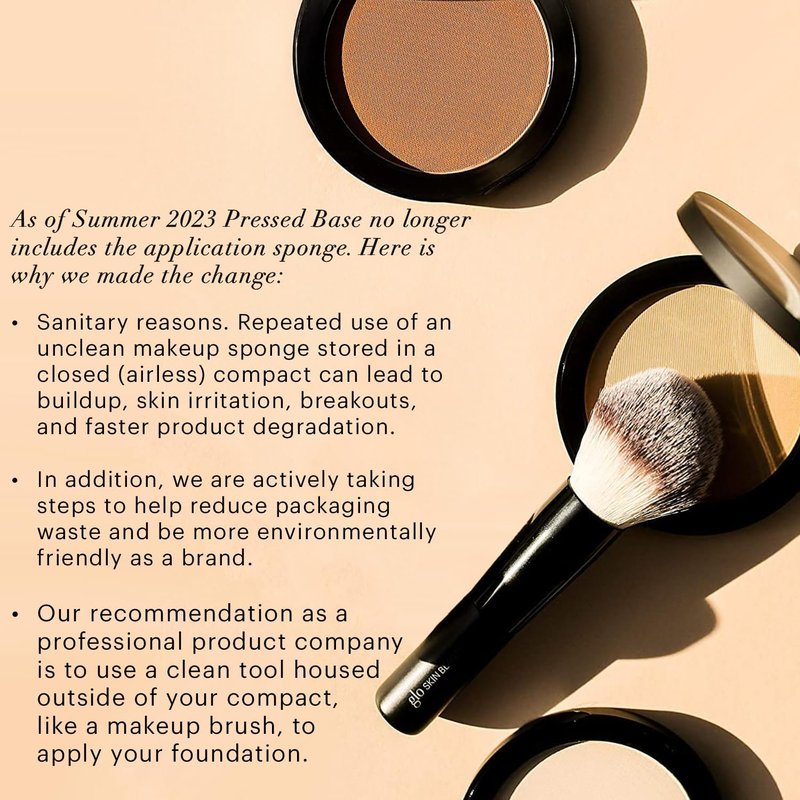 Glo Skin Beauty Pressed Base Powder Foundation, Honey Light – Buildable Sheer to Full Coverage, Long Wear Face Powder Compact, Pressed Powder Makeup for Smooth, Semi-Matte Finish
