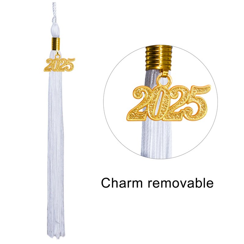 GraduationMall Matte Graduation Gown Cap Tassel Set 2026 for High School and Bachelor White 48(5'3"-5'5")