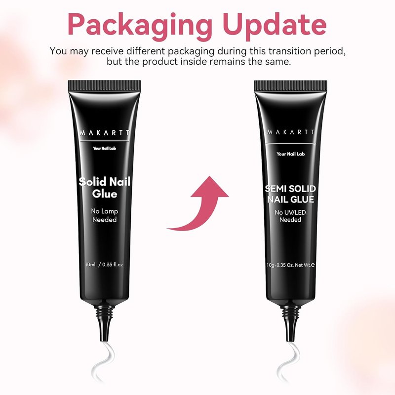 Makartt Press On Nail Glue - Strong Hold, HEMA-Free Formula | 20 Seconds Air Dry, Easy Application for Beginners