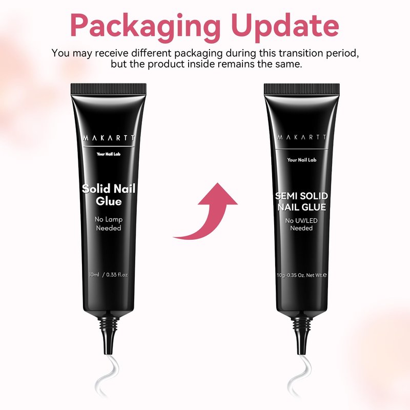 Makartt Press On Nail Glue: No UV Lamp Needed, 20s Air Dry Adjustable for Beginners, Strong Hold, Semi-Solid Precise Control, Easy for Press-On Users At-Home DIY, Hema-Free for Sensitive Nails 10ml*2