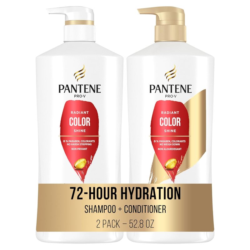 Pantene Radiant Color Shine Shampoo, Conditioner & Treatment Set | Safe for Color-Treated Hair