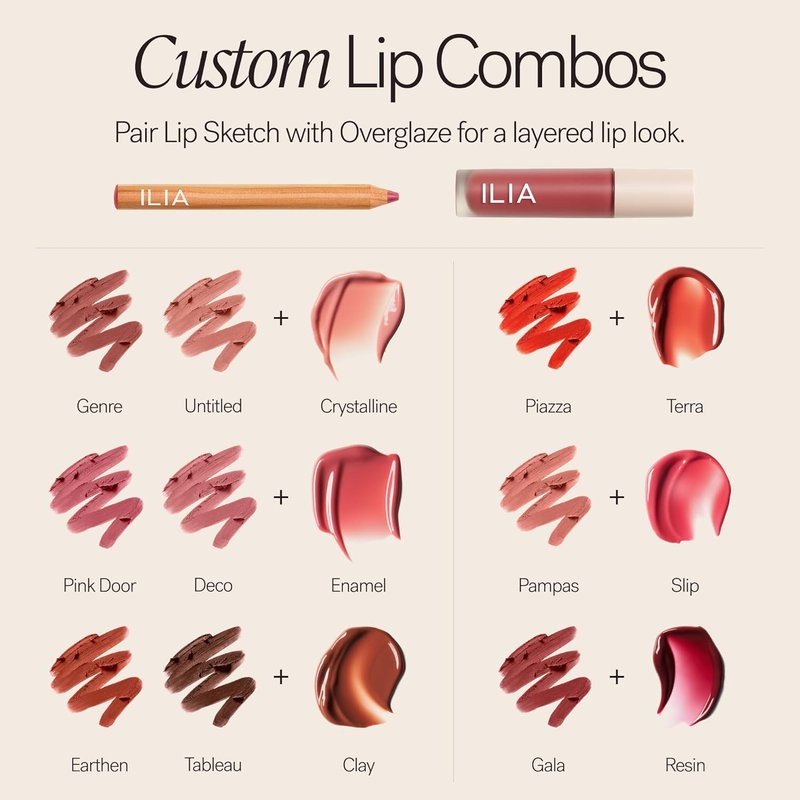 ILIA Overglaze Hydrating Lip Gloss - Long-Lasting, Plumping Shine | 24-Hour Hydration, Vegan (Clay)