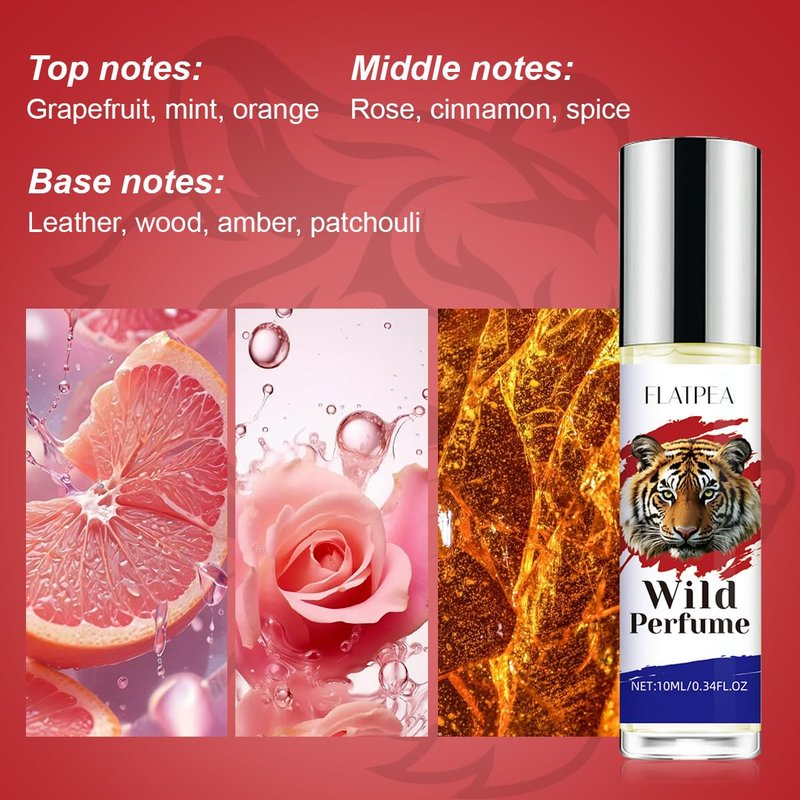 CLQFDT Pheromone-Infused Men's Roll On Perfume - Woody Musk Fragrance for Attraction & Confidence - Long Lasting Essential Oil Rollerball - 10ml Travel-Friendly Scent