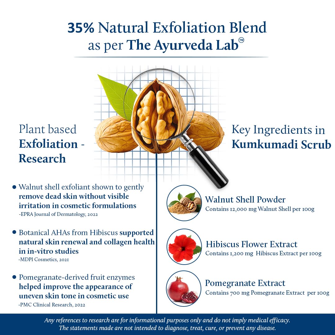 Blue Nectar Saffron Face Scrub for Glowing Skin by Exfoliating Face Scrub | Gentle Ayurvedic Kumkumadi Oil Tan Remover for Refreshing Sun-exposed Skin (16 Herbs, 1.7 Oz)