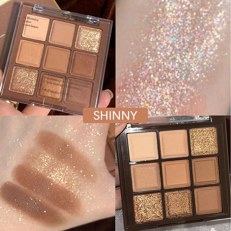CAKAILA Neutral Nude Brown Smokey Eye Shadow Palette,Rose Gold Bronze Naked Cream Eyeshadow Palette Makeup,Natural Eyeshadow for Eyes Long Lasting Naturing-Looking