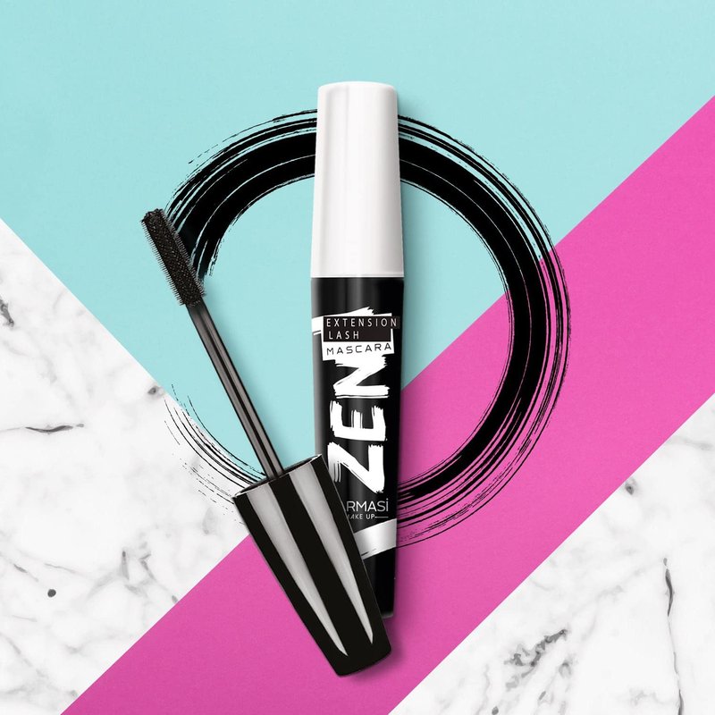 FARMASi Zen Lash Mascara - Lengthening & Volumizing, Clump-Free, Smudge-Proof, Blackest Black, 0.27 fl oz