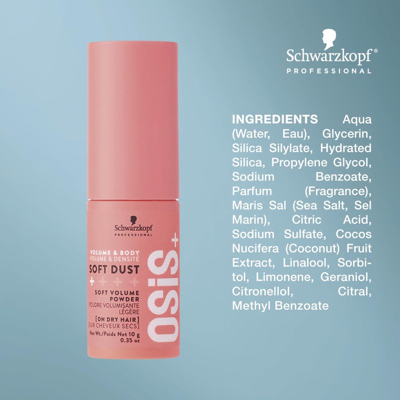 OSiS+ Soft Dust Volume Powder – Root Lift Dry Texture Spray – Lightweight Volumizing and Texturizing Powder for Fine to Medium Density Hair, 0.35 oz
