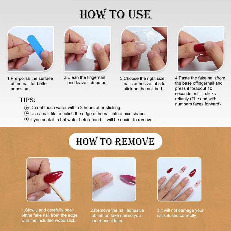 Handmade Press On Nails – Short Almond False Nails for Women, Reusable Acrylic White French Tip with Pearl & 3D Flowers Design – Salon Quality Fake Nails (M-10PCS）