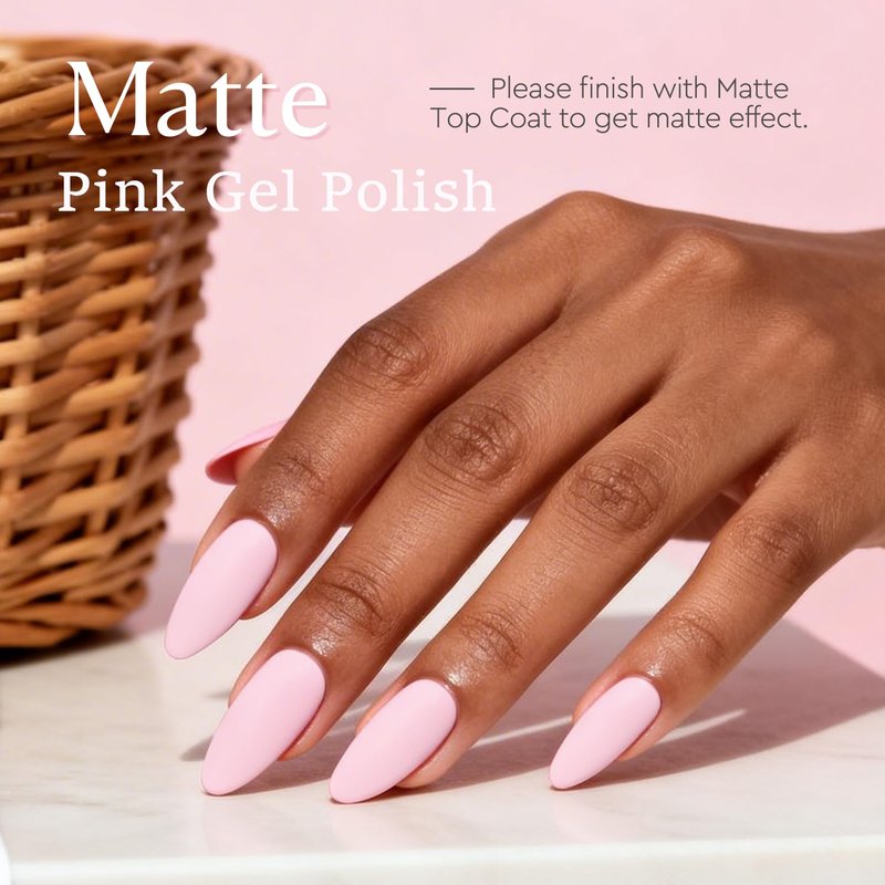 AZUREBEAUTY Gel Nail Polish - Light Pink Cream, High Gloss Opaque 18ML | Soak Off UV/LED for Manicure & Nail Art