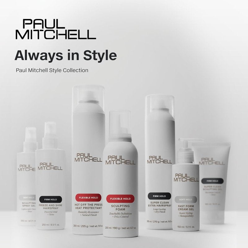 Paul Mitchell Freeze and Shine Hairspray - Maximum Hold, Shiny Finish for Coarse Hair