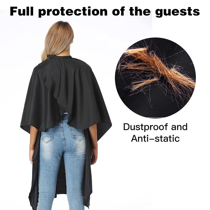 Professional Salon Barber Cape for Men/Women - Hairdressing Waterproof Hair Cutting Cape with Adjustable Snap Closure,Salon