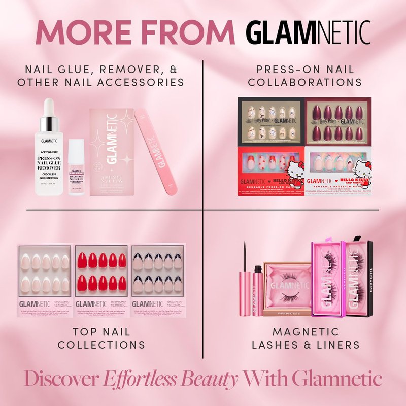 Glamnetic Nail Strengthener | Fast-Drying, Vegan Formula to Reinforce Natural Nails | Helps To Prevent Breakage & Splitting – 0.34 fl. oz