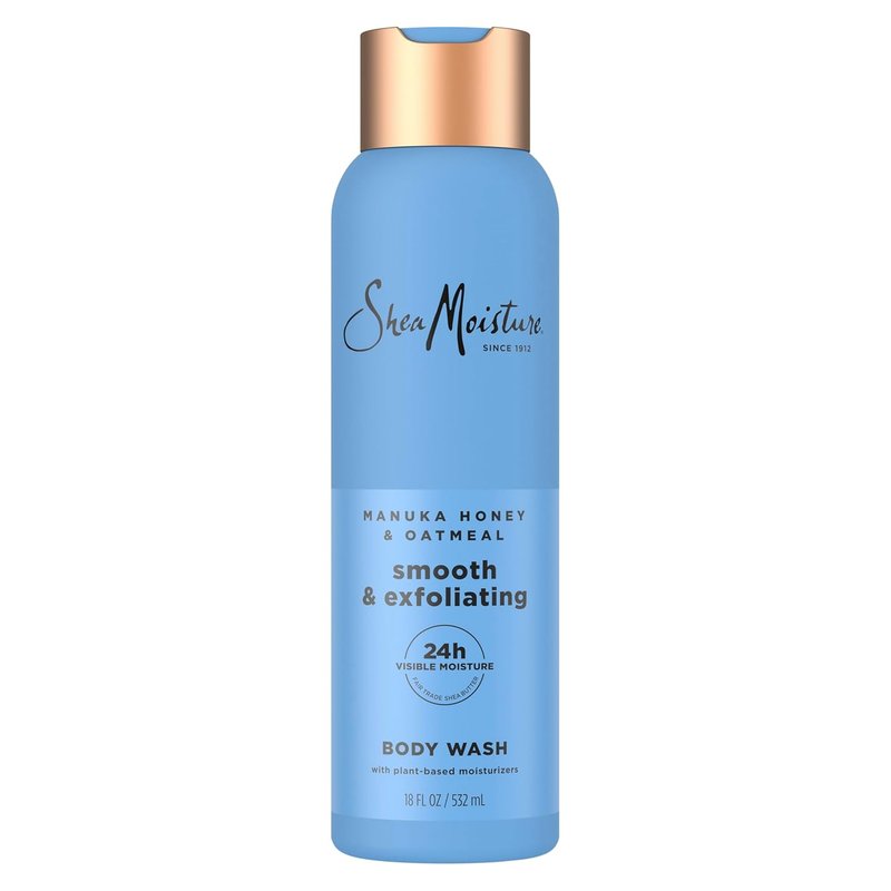 SheaMoisture Manuka Honey Oatmeal Body Wash - Smooth & Exfoliating for 24H Moisture | 18 oz