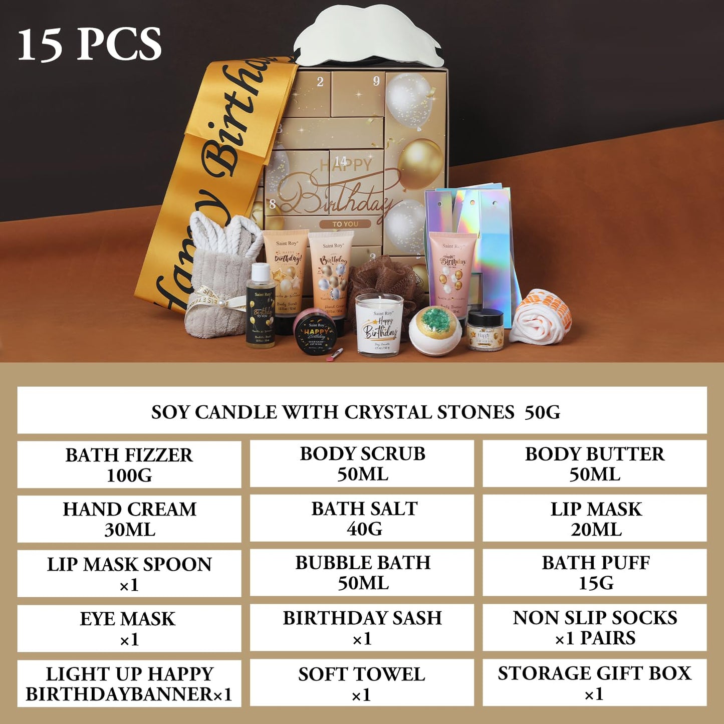 Large basket 25 pcs for Women & Men Gifts, Vanilla Honey & Almond Bath & Body Gift Basket, Face Skin Care Kit, Home Spa Gift Set, Self-Care Kit, Necklace, Birthday, Christmas, Mother Day, Anniversary