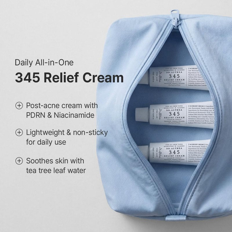Dr.Althea 345 Travel Kit - Relief Cream (15ml) & Mist (60ml) | Korean Vegan Skin Care Set