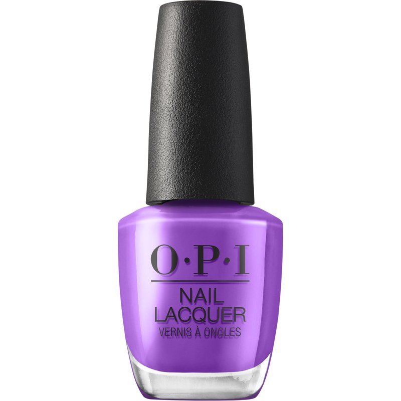 OPI Nail Lacquer Glowin' on Vacay | Opaque Electric Cool Violet Purple Crème Chip Resistant Nail Polish | Trip to the Brite Side | Summer 2026 Collection