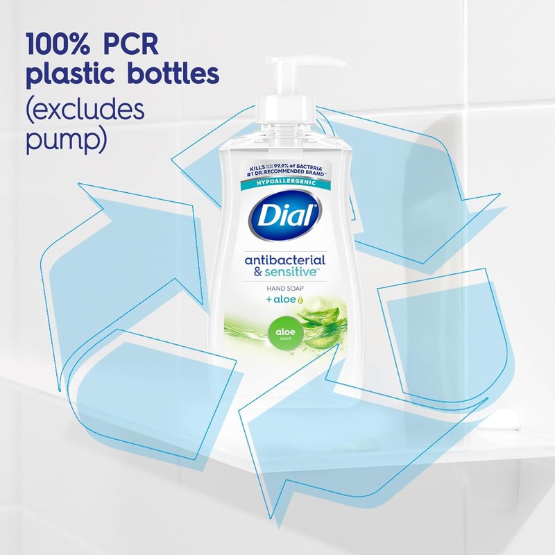 Dial Antibacterial Defense Liquid Hand Soap - Aloe Scent, Gentle Formula, 52 Fl Oz Refill (Pack of 3)