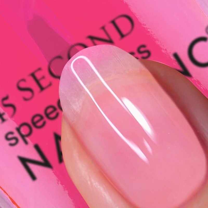 Nails Inc 45 Second Speedy Gloss, Sienna, Sheer Pink, Glow, No Chip, Long Lasting, Quick Dry, Air Dry, Professional Manicures & Pedicures, Fingernails & Toenails, Vegan Nail Polish, 0.47 Fl Oz