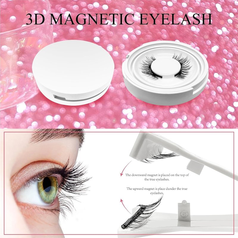 Magnetic Eyelashes - Natural-Looking, No Adhesive, Soft & Comfortable | Reusable 1 Pair