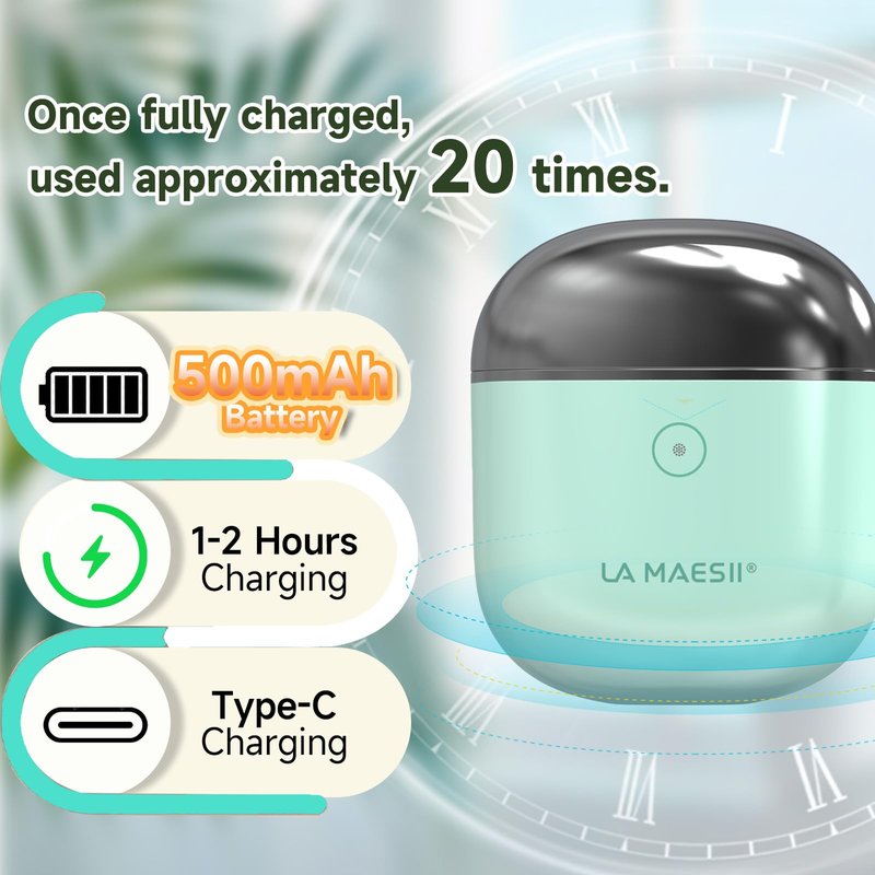 LA MAESII Electric Nail Clipper,Portable Electric Nail Clippers USB Rechargeable,Smart Sensor Automatic Nail Clipper with LED Light & 2 Speed,Intelligent Infrared Protection,Nail Scraps Storage