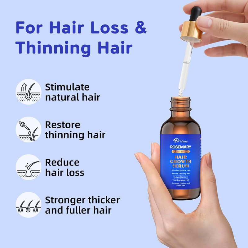 100% Natural Hair Oil with Rosemary & Saw Palmetto, Nourishing Treatment for Dry Damaged Hair, Smooth Frizz & Strengthen Strands for Silky Soft Shine