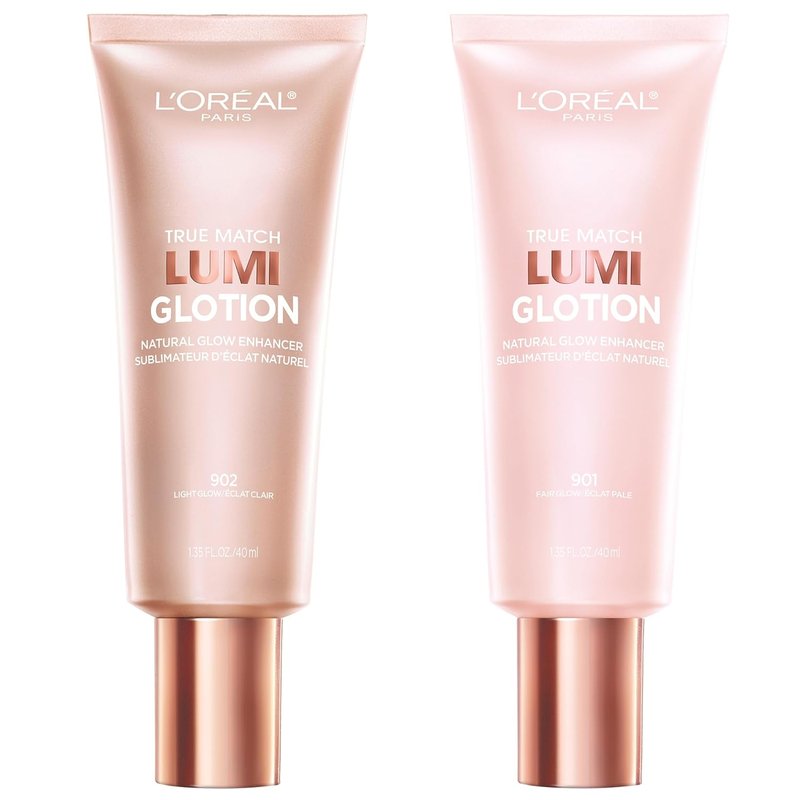 L’Oréal Paris True Match Lumi Glotion Bundle - Highlighter & Bronzer for Radiant Glow | Light & Fair, 2-Pack