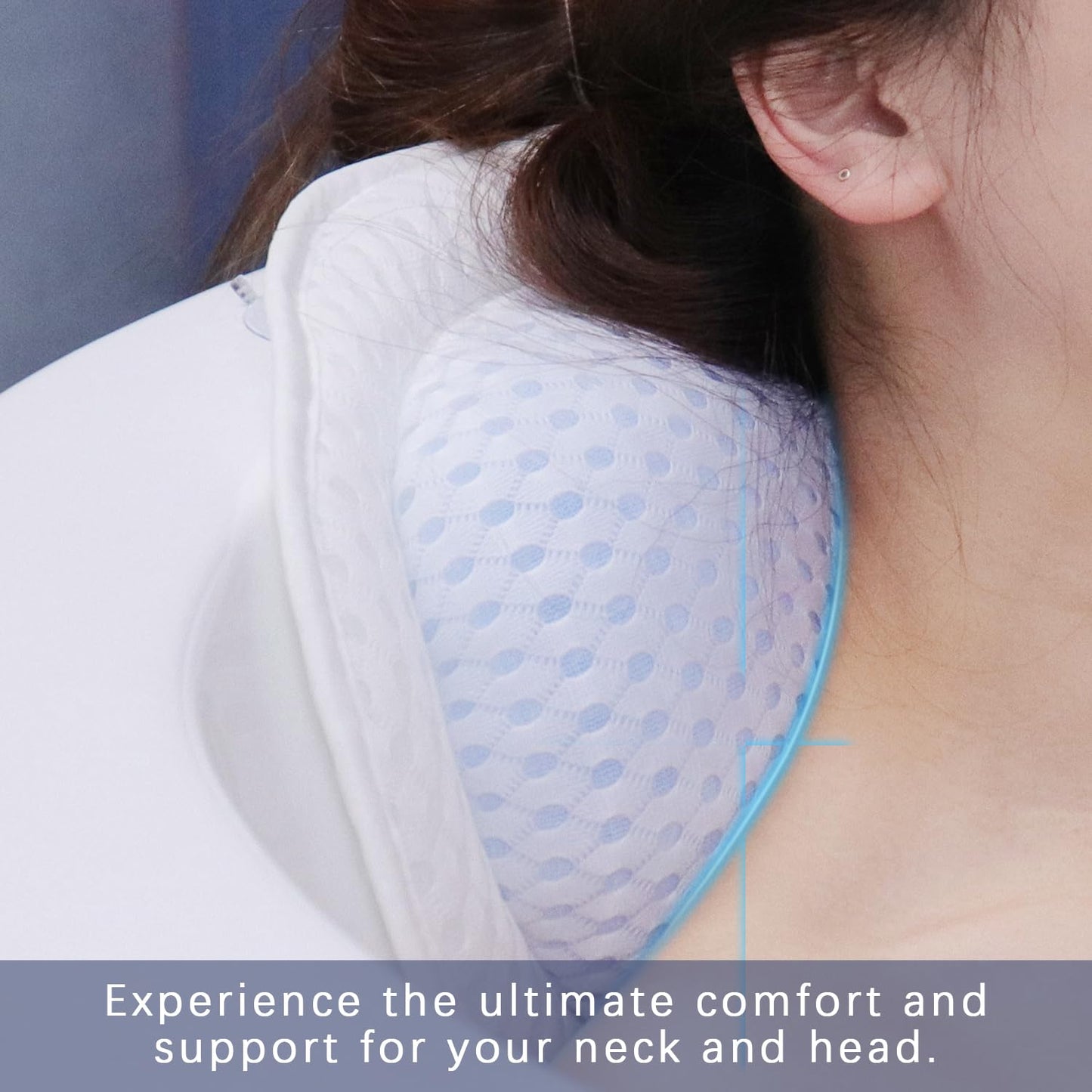 Roslim Bathtub Bath Pillows for Tub - Pillow Headrest with Ergonomic TPE, Neck & Back Support, Upgraded Strong Suction Cups Hook Accessories, Spa Gifts, Off-white, ZCTPEPillow-M
