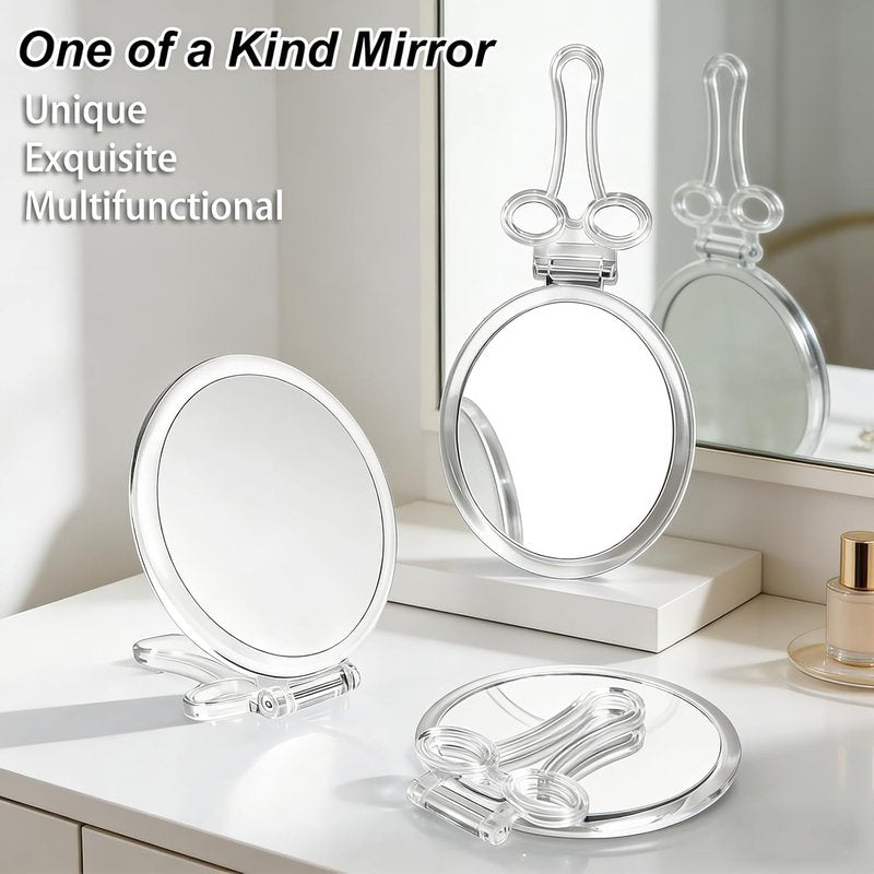 Magnifying Hand Mirror by [Brand Name] - Double-Sided 1X/40X Portable Travel Makeup Mirror