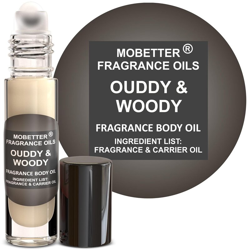 Oudy and Woody Unisex Perfume Body Oil - Long-Lasting Fragrance (.33 fl oz)