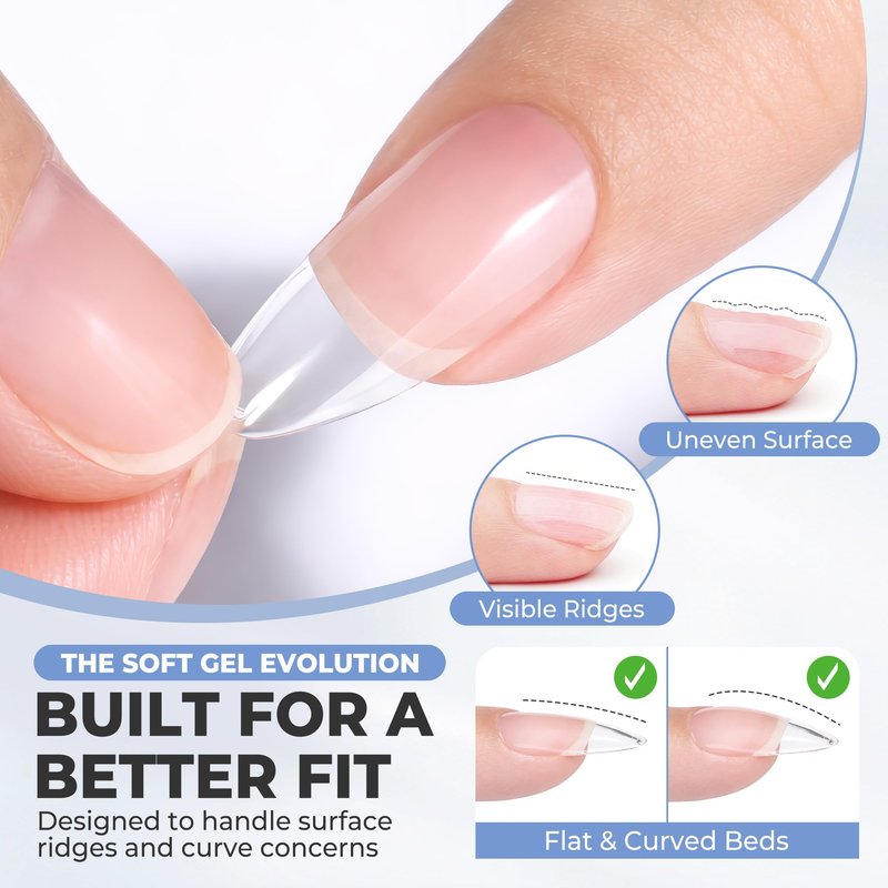 Luckyfairy Gel Nail Glue for Nail Tips: 15ml U V Nail Gel Glue Super Strong Long Lasting for Clear Acrylic Press on False Nails, No Peel Off & Bubble Free Formula, Not for Press-on