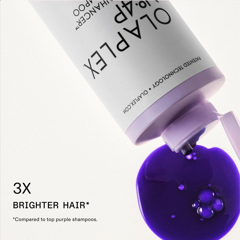 Olaplex Nº.4P Blonde Enhancer Purple Toning Shampoo: Neutralizes Brassiness & Strengthen | Repairs Damages & Hydrates Hair | For Coily, Curly, Straight, and Wavy, 250 mL / 8.5 Fl. Oz.