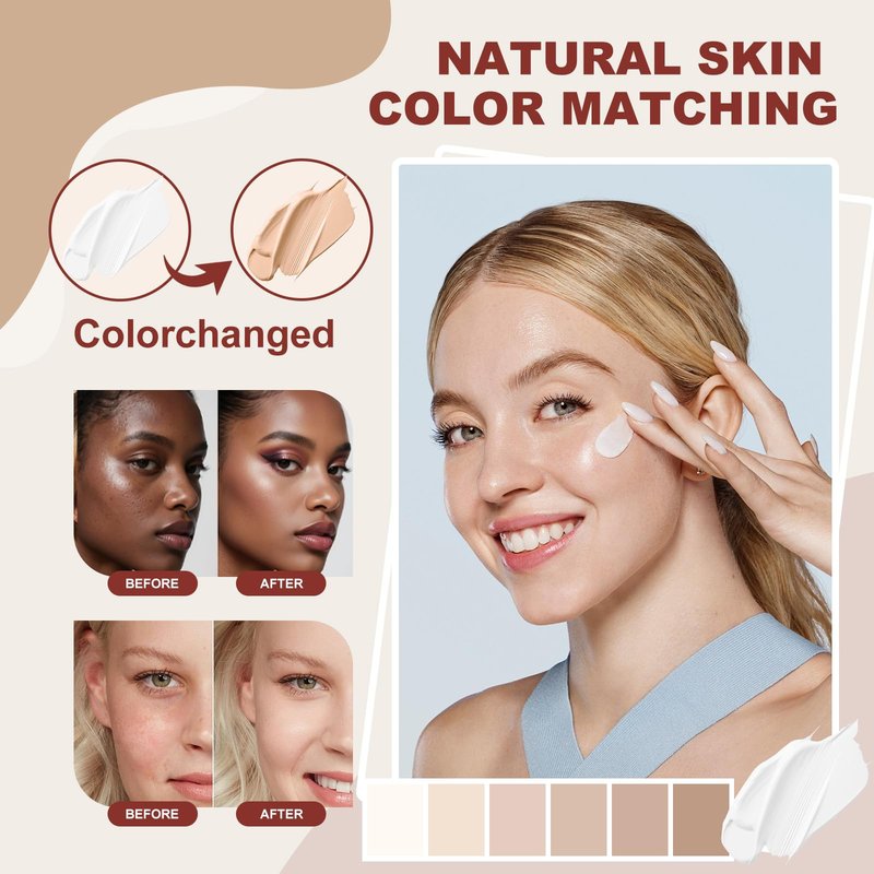 Rise Luxus Ultrablend 4 In 1 Foundation, 2025 New Upgrade Match Skin Color Changed Foundation Liquid With Spf 50,Glowing Hydrating, Waterproof for Makeup