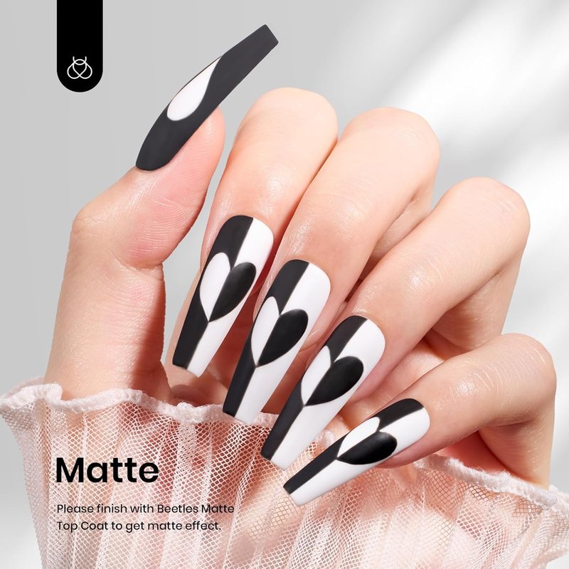 Beetles White Gel Polish Set - 2Pcs 15ML Soak Off UV Gel for French Nail Manicure | Perfect Gift for Women