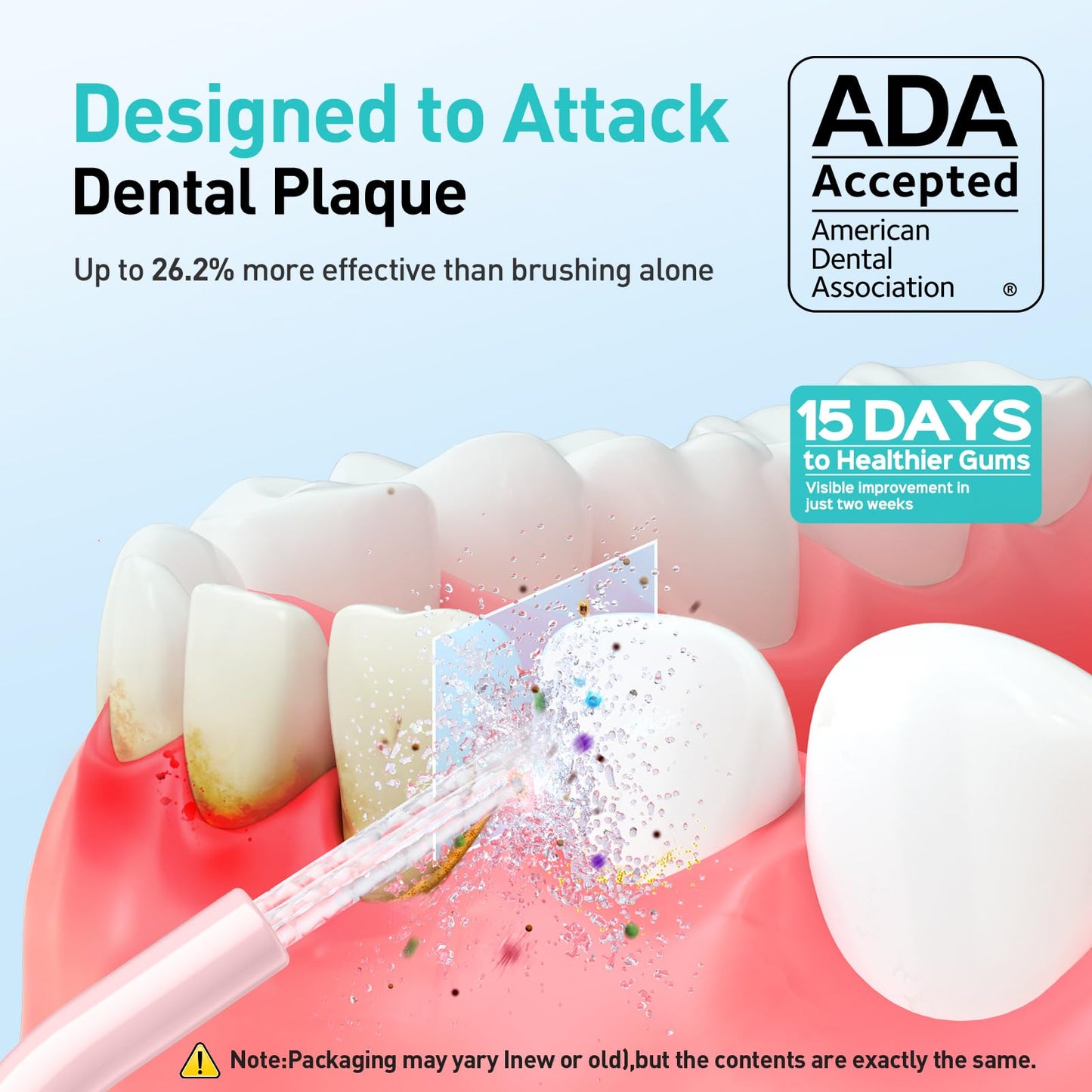 COSLUS ADA Accepted Water Dental Flosser Teeth Pick C20: Portable Cordless Oral Irrigator 300ML Rechargeable Travel Irrigation Cleaner IPX7 Waterproof Electric Flossing Machine, Professional Set Pink