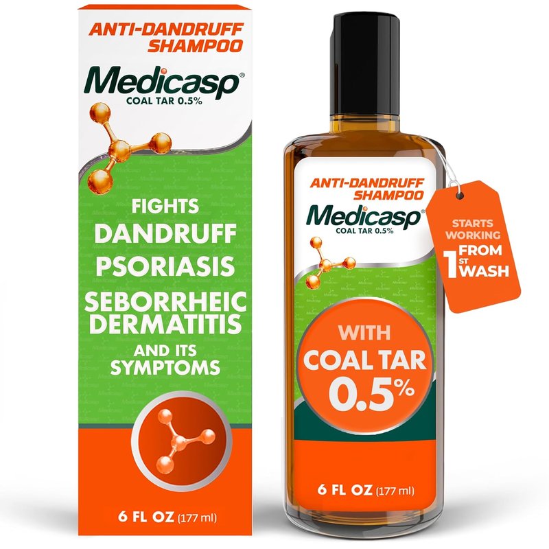 Coal Tar Anti-Dandruff Shampoo - Treats Psoriasis & Itchy Scalp | 6 Fl Oz