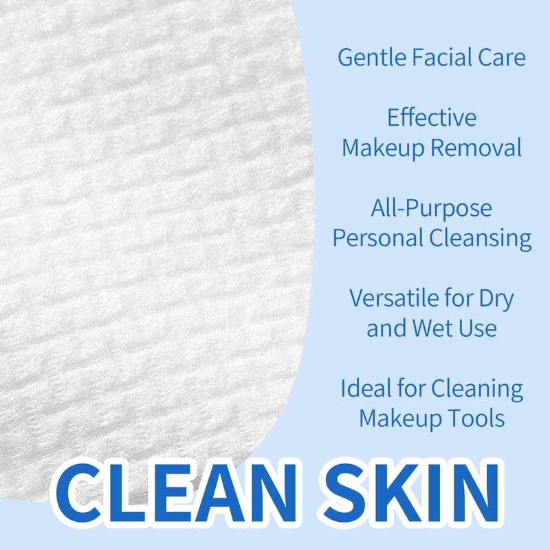 Clean Skin Face Towels XL, Disposable Face Towels,100% Biodegradable, Extremely Soft, Vegan, Facial Towels For Home, Travel & Salon Use. (50 Count)