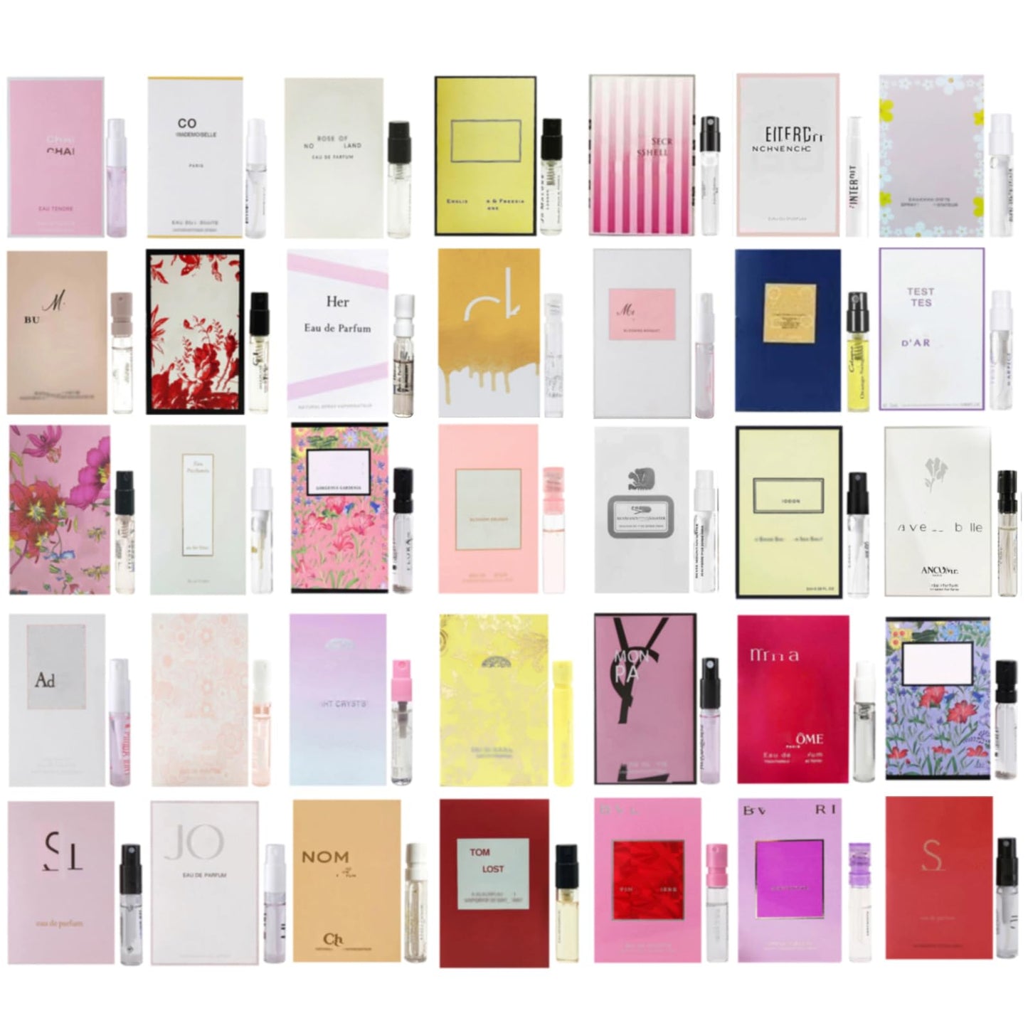 Vrears Perfume Samples for Women High End Designer Womens Perfume Sampler Sets Travel Size Fragrance Gift Set Random 20 PCS