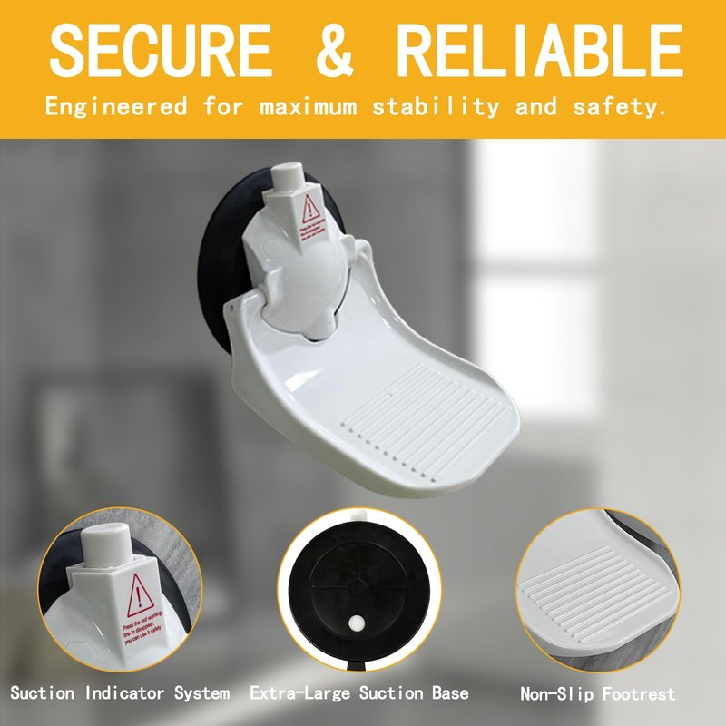 Houlishu Shower Foot Pedals with Foldable Shaving Leg Hair with Strong Suction Cups for RV bathrooms