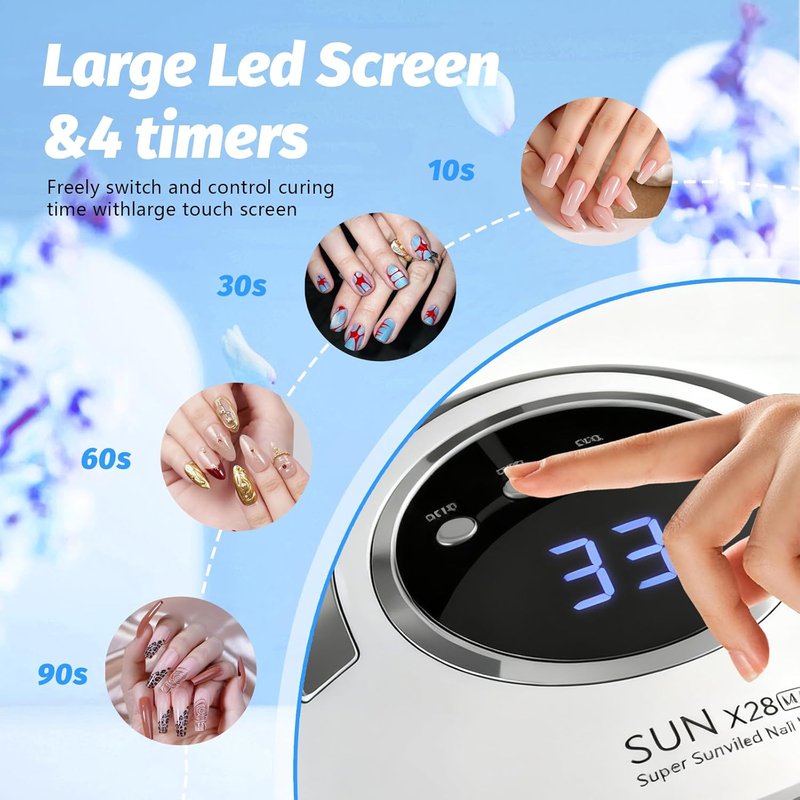 500W Professional UV LED Nail Lamp - Smart Sensor & 4 Timers for Fast Gel Polish Curing | Salon-Grade Nail Dryer