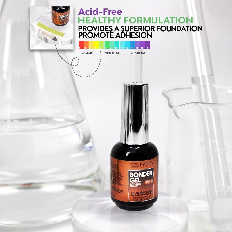 GELPARTY Nail Prep Kit 2x15ml – HEMA-Free Dehydrator & Acid-Free Primer Set for Acrylic, Gel, UV/LED & Press-On Nails – Strong Adhesion, No Burn, Fast-Dry Bonding Agent for Professional & DIY Use