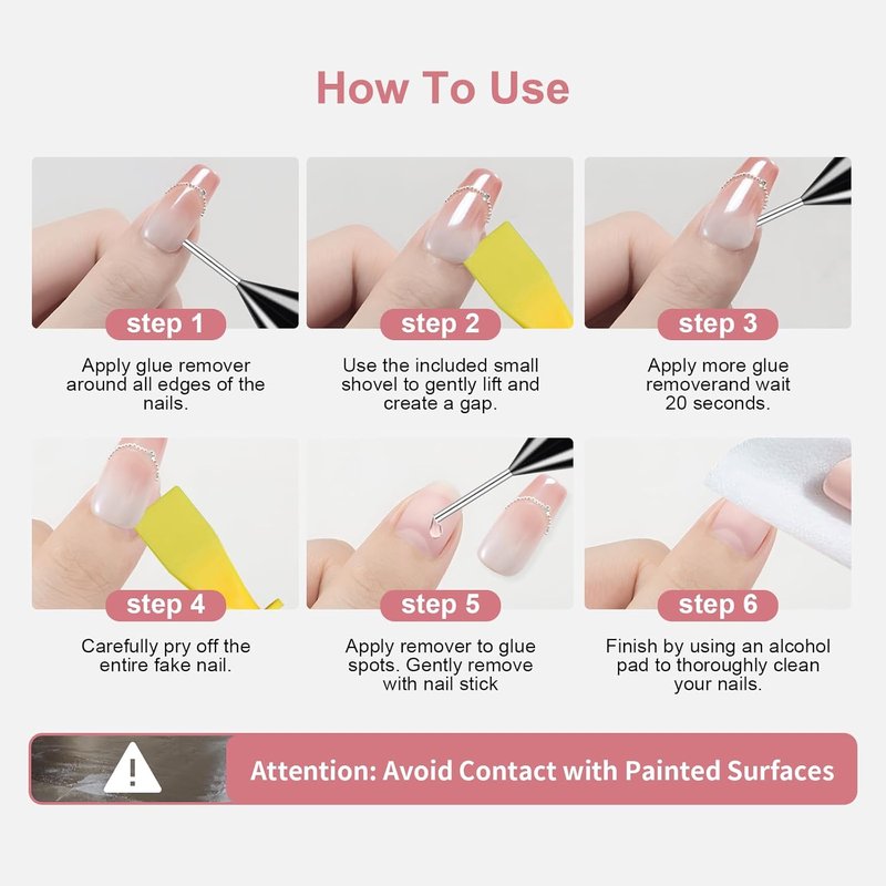 Magic Armor Nail Glue Remover - Acetone-Free 60ml Solid Gel Formula for Press-On Nails