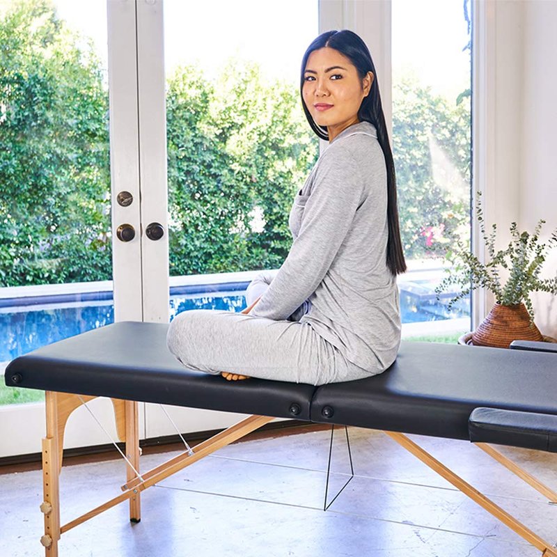 BestMassage Massage Bed Portable Massage Table 24 Inch Wide Lash Bed Height Adjustable 2 Folding Spa Table with Non-Woven Bag for Spa Footmassage Facial CareSpa Tattoo
