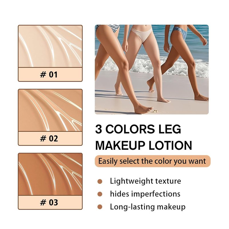 Regine Switzerland Leg Makeup - Waterproof, No Transfer Scar Cover for Flawless Skin Tones (1# Fairest Glow)