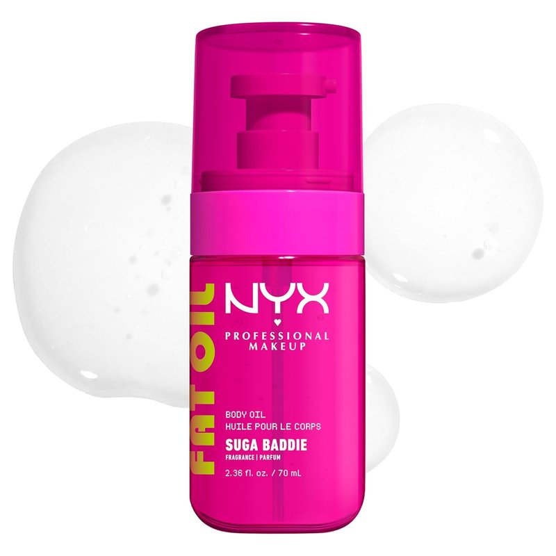NYX PROFESSIONAL MAKEUP Fat Oil Body Oil - Vanilla Scented Moisturizer for 24HR Hydration & Glow