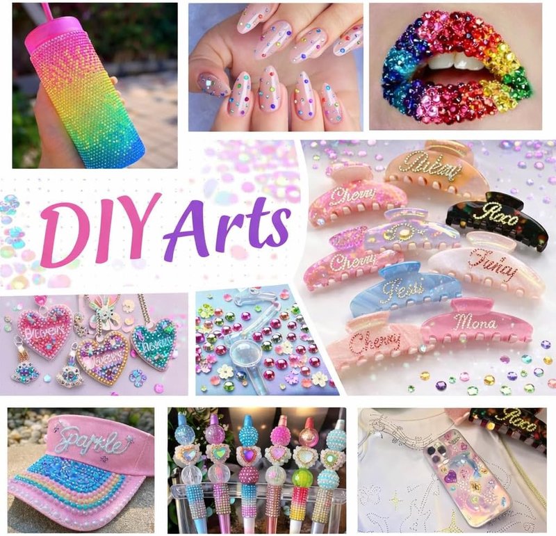 Jelly Rhinestones Bedazzling Kit - 32,000PCS 3mm Flatback Resin Gems for Nail Art, Crafts & Clothing