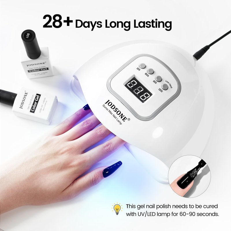 JODSONE 18ml Gel Nail Polish Black Gel Polish Soak Off U V Lamp Gel Polish Nail Art Manicure Salon DIY at Home Gift for Women